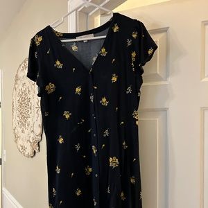 Women’s navy blue flower dress